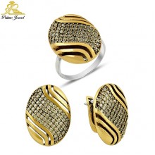 Gümüş Otantik Taşlı Set